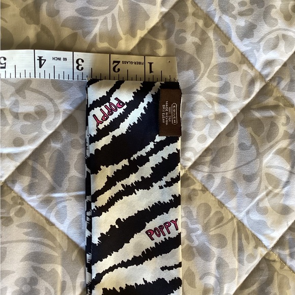 Coach Poppy Zebra Skinny Scarf - Picture 5 of 5